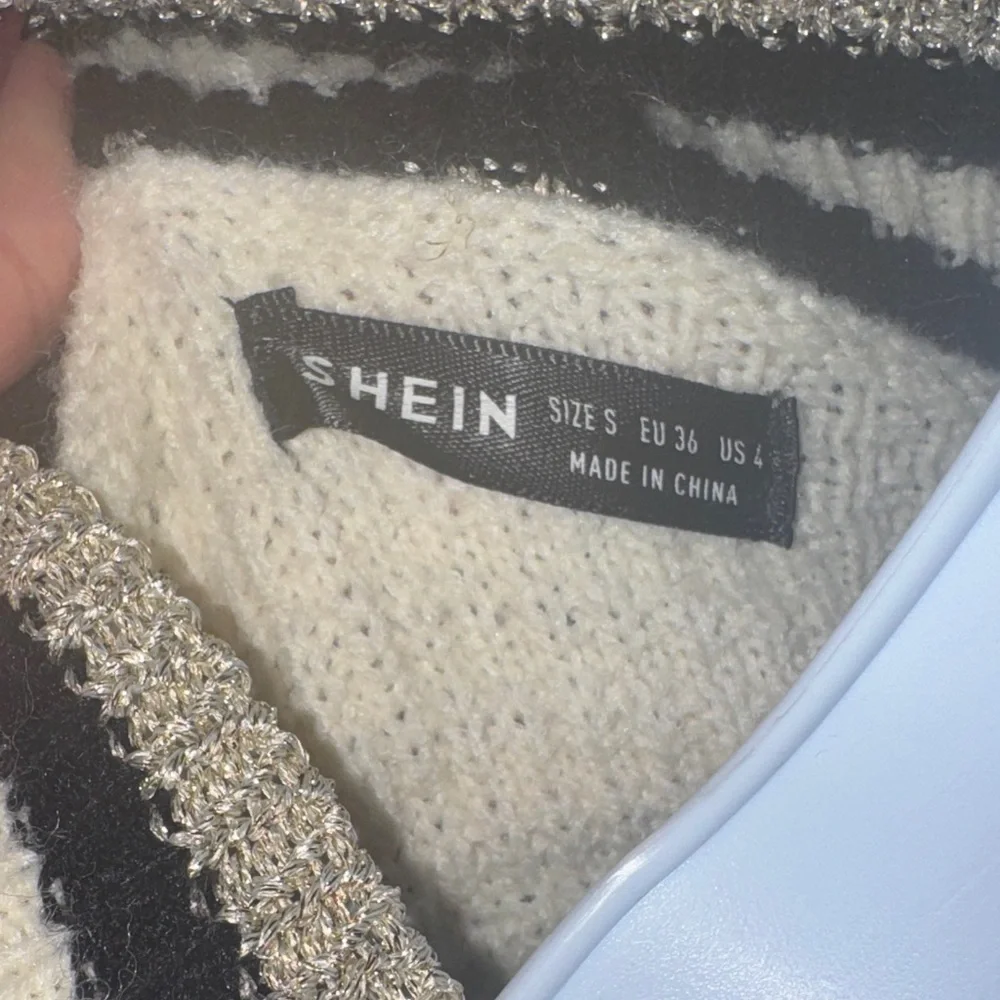 Chic Ivory and Black Button-Up Cardigan Size Small - Picture 5 of 15